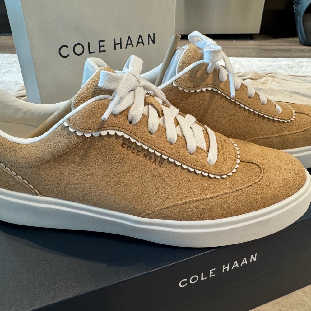 Cole Haan Men's Brown Suede Sneakers